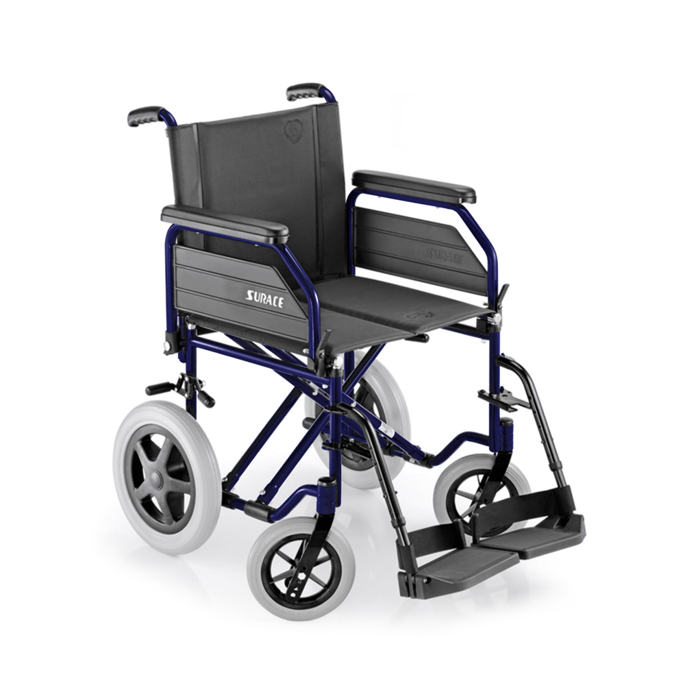 Cadeira de rodas leve para idosos com deficiência para trânsito com apoio de pernas 200 Surace