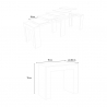 Mesa de Jantar Extensível 90x42-302cm Madeira Branca Mia Catálogo