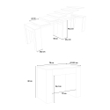 Mesa de Jantar Extensível Moderna Madeira Elegante 90x47-299cm Allin  Escolha