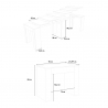 Mesa de Jantar Extensível Moderna Madeira Elegante 90x47-299cm Allin  Escolha