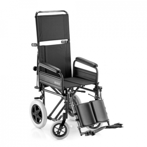 Cadeira de rodas de trânsito para idosos com deficiência, apoio para as pernas e encosto 600 B Surace