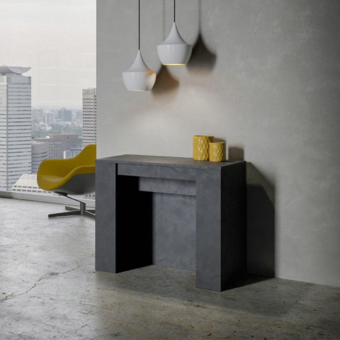 Mesa de console extensível sala de jantar 90x48-296cm antracite Venus Report