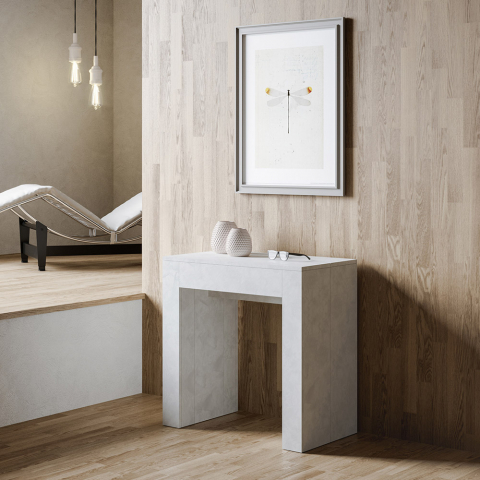 Mesa de Jantar Extensível Moderna Madeira Elegante 90x47-299cm Allin  Promoção