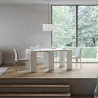 Mesa de Jantar Extensível Moderna Madeira Elegante 90x47-299cm Allin  Descontos