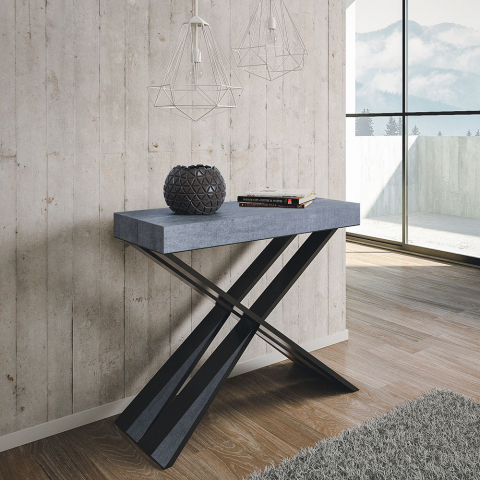 Console de design extensível 90x40-300 cm mesa moderna Diago Concrete