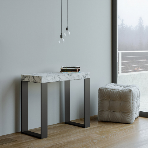 Console extensível 90x40-300 cm mesa de mármore de design moderno Tecno Marble