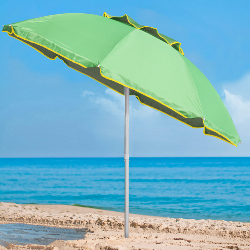 Guarda-Sol de Praia em Alumínio 200 cm Anti-vento Proteção UV Corsica