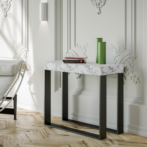 Console de entrada de mármore extensível 90x40-300 cm mesa de jantar Elettra Marble