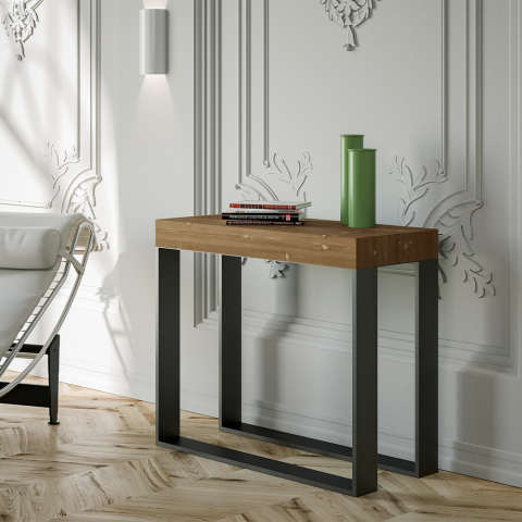 Mesa de console extensível para sala de jantar 90x40-300 cm de madeira Elettra Fir