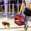 Transportadora Tecido Dobrável para Cães e Gatos de Tamanho Pequeno 58x40x44,5cm Oliver M 