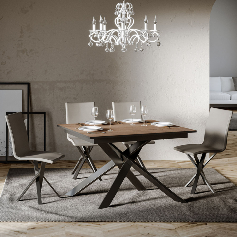 Moderna mesa de jantar de madeira extensível 90x120-180cm Ganty Oak Promoção