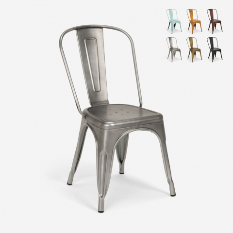 20 cadeiras design industrial metal vintage shabby chic estilo tolix Steel Old