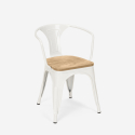 20 cadeiras Industriais Modernas Resistentes Steel Wood Arm Light Saldos