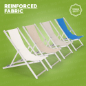 4 Cadeiras de Praia em Alumínio Dobráveis Ajustáveis Riccione Gold 