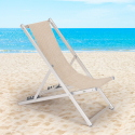 2 Cadeiras de Praia em Alumínio Dobráveis Ajustáveis Riccione Gold Venda