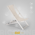 Cadeira Espreguiçadeira Praia de Alumínio Dobrável Ajustável Riccione Gold Saldos