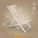 2 Cadeiras de Praia em Alumínio Dobráveis Ajustáveis Riccione Gold Saldos