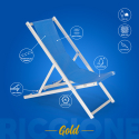 4 Cadeiras de Praia em Alumínio Dobráveis Ajustáveis Riccione Gold Saldos
