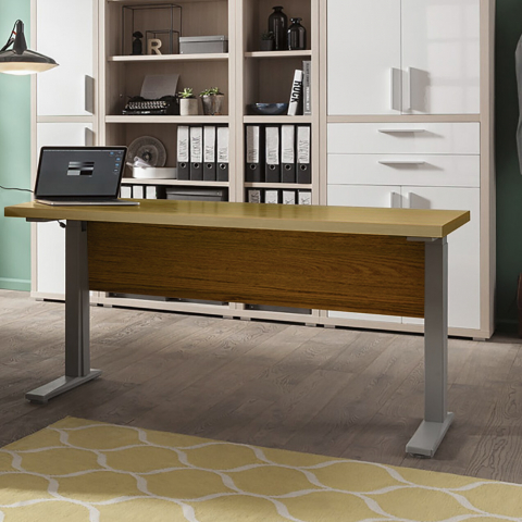 Mesa de escritório com altura ajustável e design retangular 150x80cm estudo de escritório Alfa