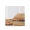 Aparador cozinha 100x43cm móvel sala de estar 2 portas madeira branco moderno Klain Wood Oferta