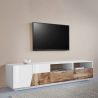 Móvel de tv 200x43cm sala parede branco madeira moderno Hatt Wood Características