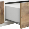 Móvel de tv 200x43cm sala parede branco madeira moderno Hatt Wood Estoque
