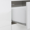 Aparador 220x40cm móvel branco sala cozinha 4 portas 3 gavetas Mavis Catálogo