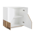 Aparador 80x43cm 2 compartimentos sala cozinha quarto moderno Adara Wood Descontos