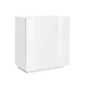 Aparador 80x43cm branco 2 compartimentos sala cozinha Adara Oferta