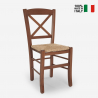 Cadeira clássica assento de palha sala de jantar trattoria Venezia Croce Paglia Venda