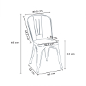 Cadeiras de estilo industrial tolix design barra de cozinha Steel Wood Light