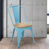 Cadeiras Estilo industrial p/Cozinha ou Bar Steel Wood Light Preço