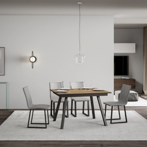 Mesa de jantar de cozinha extensível 90x120-180cm madeira Mirhi Oak Promoção