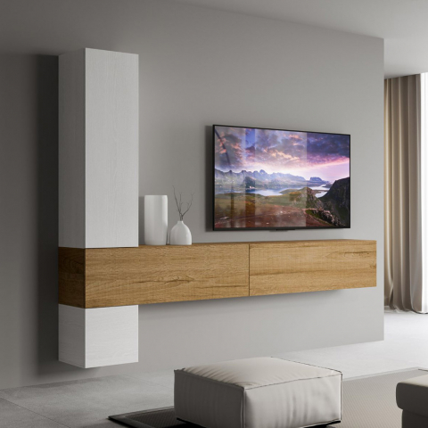 Unidade de parede suspensa da sala de estar 4 armários de TV modernos A113