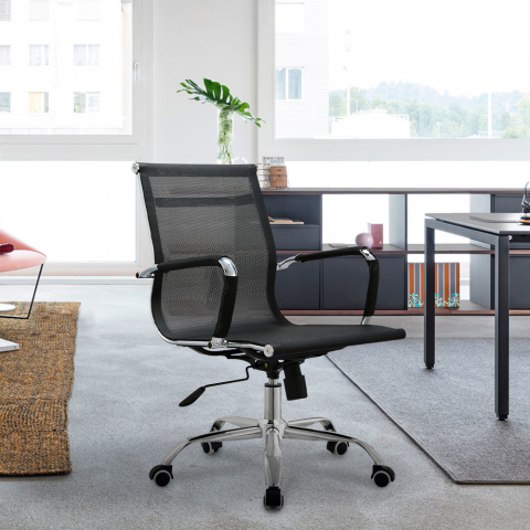 Cadeira de escritório ergonômica giratória design ajustável poltrona Kog B