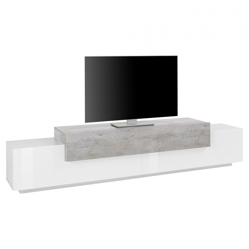 Corona Low Maple Móvel TV design 240cm branco madeira