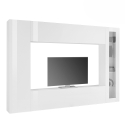Estante modular branca brilhante móvel TV coluna vitrina módulo suspenso Joy Ledge Oferta