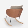 Cadeira de balanço moderna poltrona de madeira almofada da sala de estar Supoles