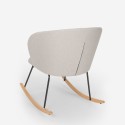Cadeira de balanço moderna poltrona de sala de estar almofada de madeira Houpa