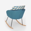 Cadeira de balanço moderna poltrona de veludo almofada da sala de estar Modelis