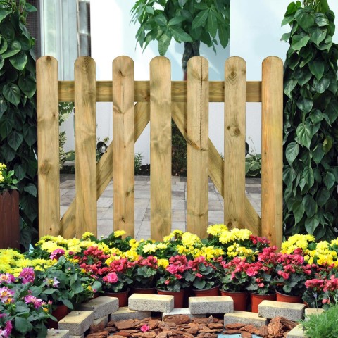 Portão de jardim de madeira 100x100cm cerca de entrada do jardim Mini