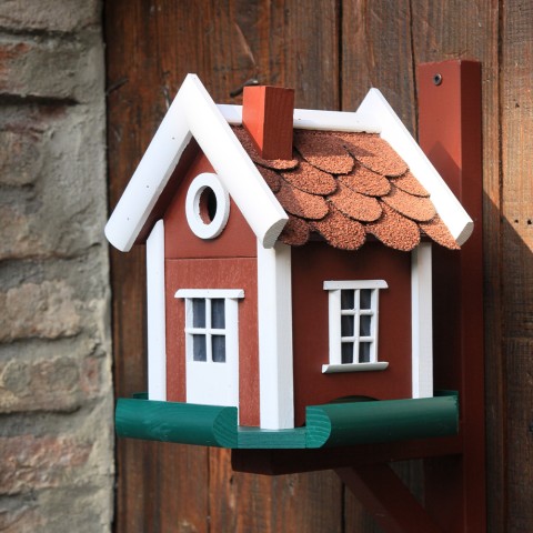 Casa de madeira ninho de pássaro para jardim ao ar livre Party Rosso