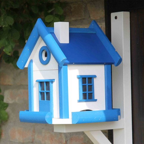 Casa de madeira ninho de pássaro para jardim ao ar livre Sweety Azzurro