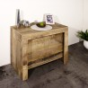 Mesa de jantar extensível com console de madeira 90x51-300cm Pratika Wood Modelo