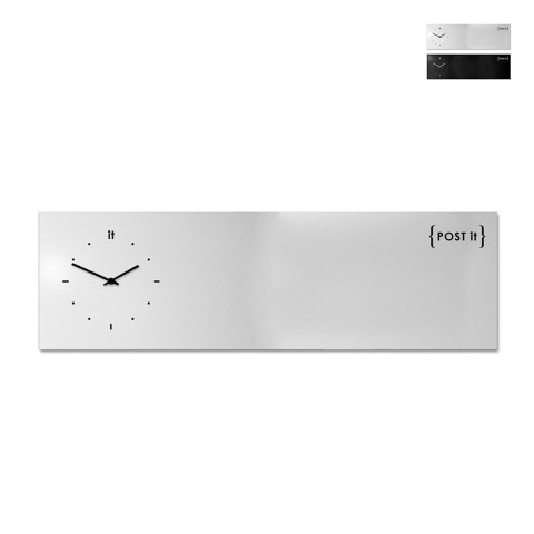 Relógio de parede de quadro negro magnético horizontal design moderno Post It Promoção