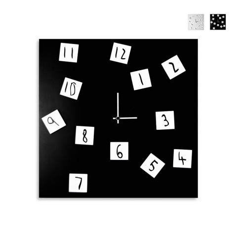 Relógio de parede quadrado 50x50cm números magnéticos de design moderno Mudança Promoção