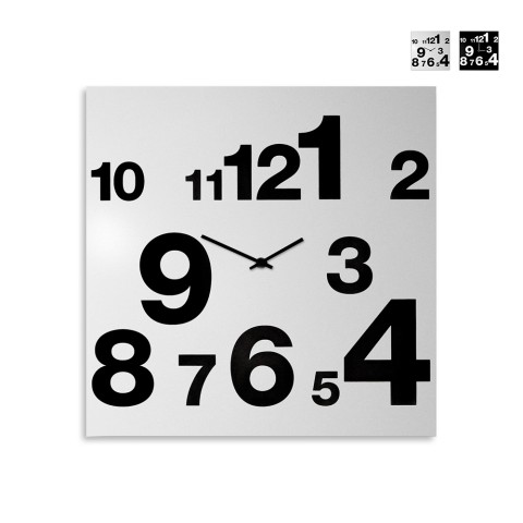Quadro Parede Arte Fotografia Moldura Escritório 50x50 Quarto Sala Arte Relógio Numbers  Promoção