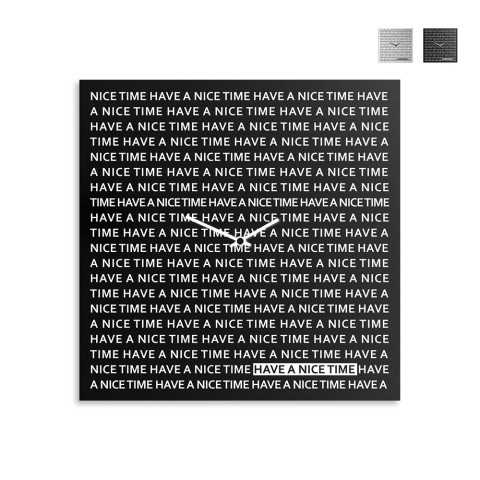 Relógio de parede 50x50cm design moderno ardósia magnética Nice Time