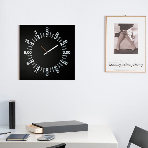 Relógio de parede quadrado moderno design minimalista 50x50cm Only Hours