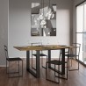 Mesa para Sala de Jantar Moderna 90x90-180cm Tecno Libra Oak Saldos
